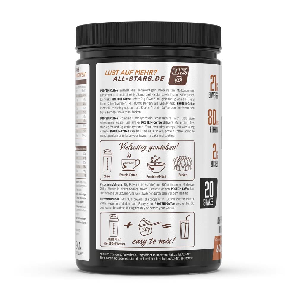 ALL STARS Protein Coffee Whey Protein mit Kaffee