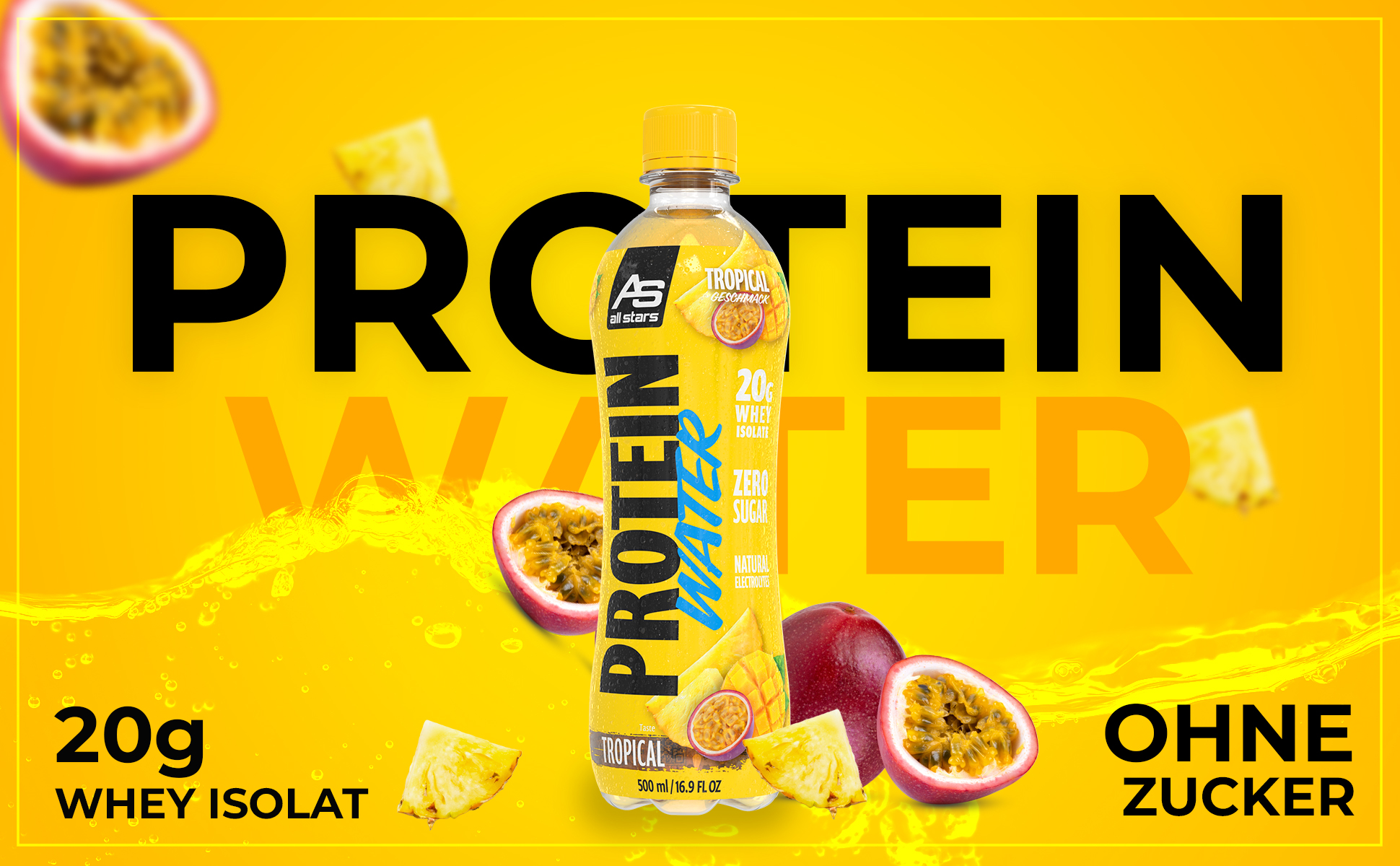 Protein Water Banner Tropical Protein Water Banner Tropical