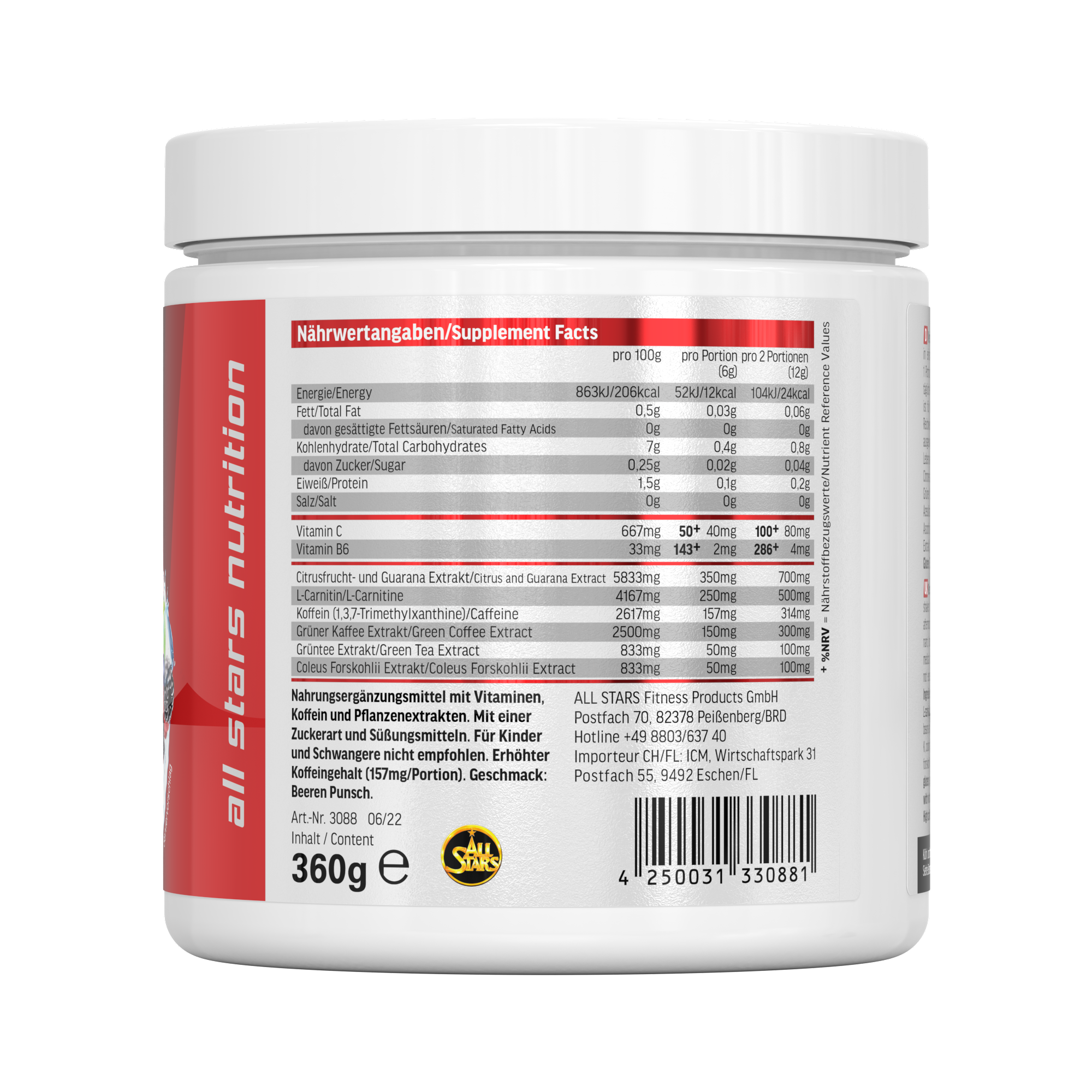 ALL STARS Lipodex Pulver - 360g Dose