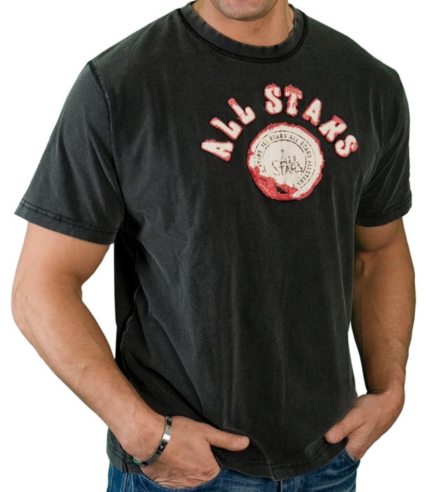 ALL STARS BODYBUILDING T-SHIRT ACID WASH