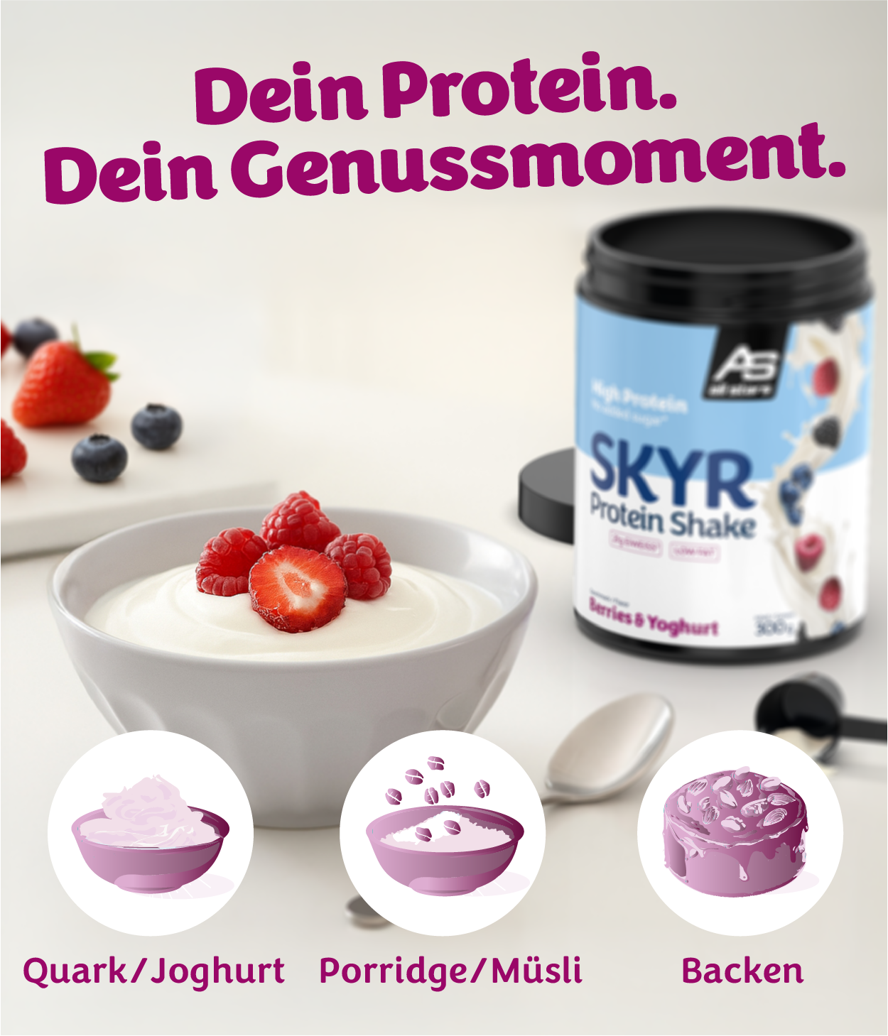 Skyr Protein Berrys Pulver