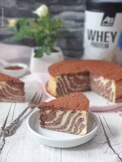 Protein Zebra-Cheesecake 