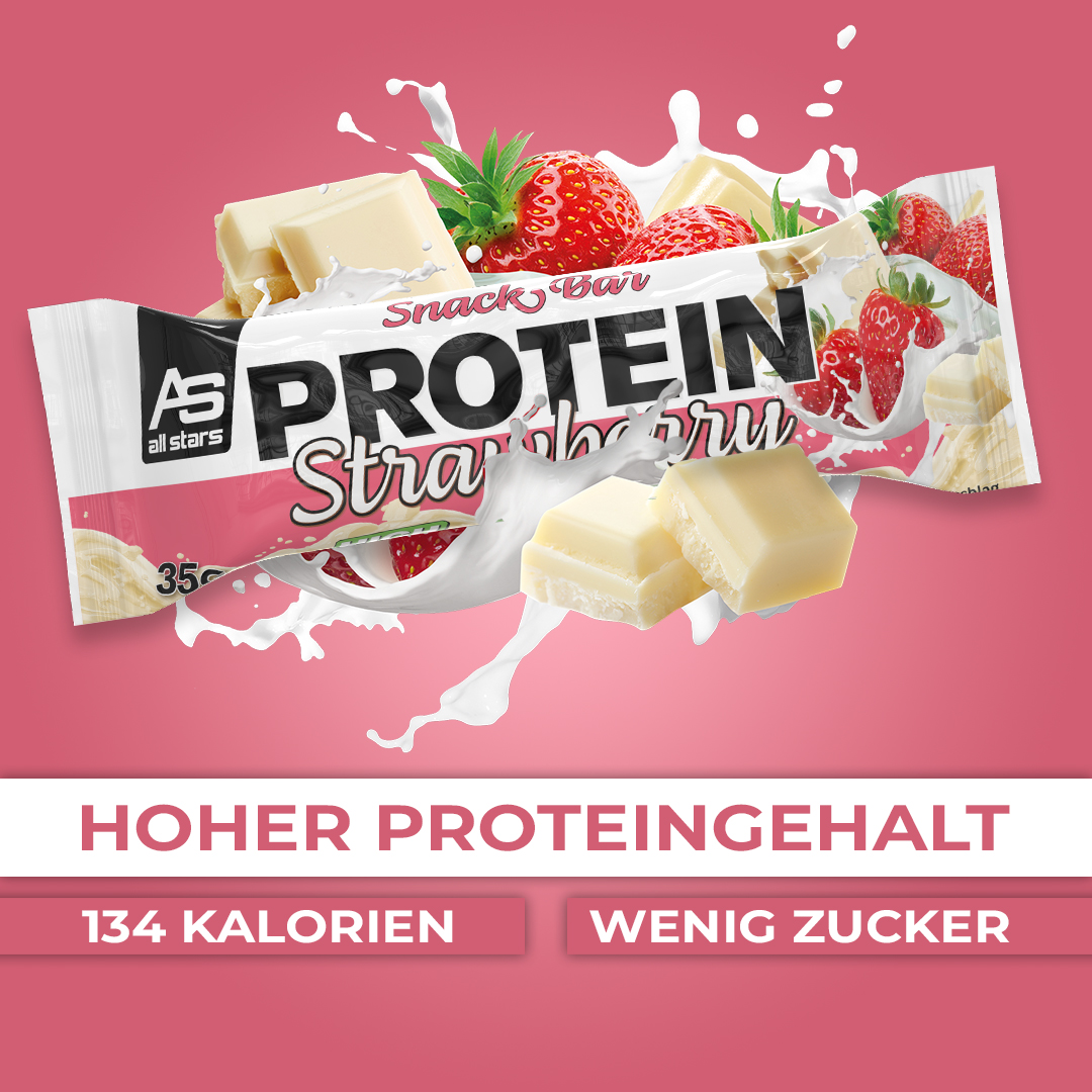 Protein Snackbar Proteinriegel Erdbeere