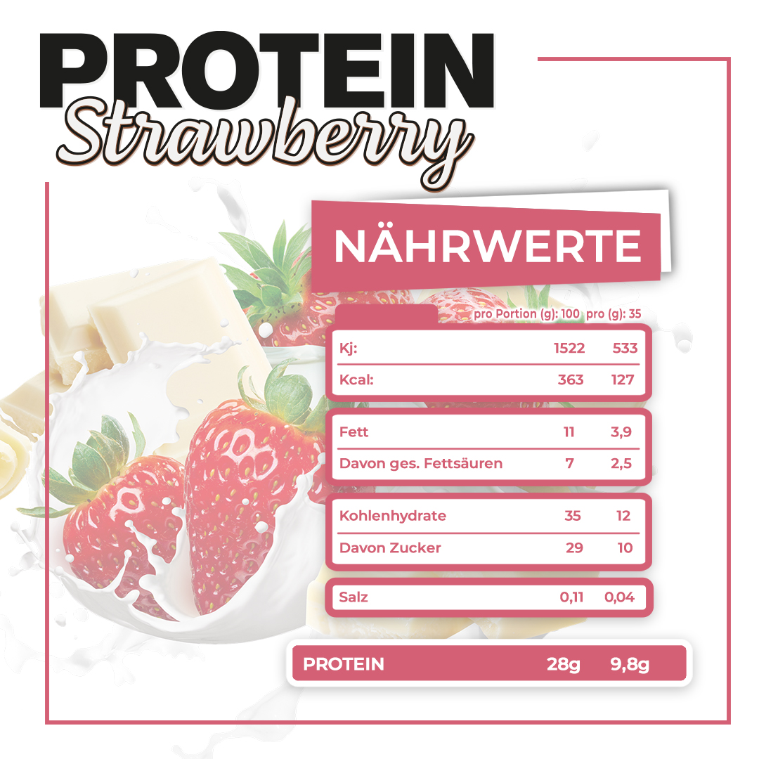 Protein Snackbar Proteinriegel Erdbeere