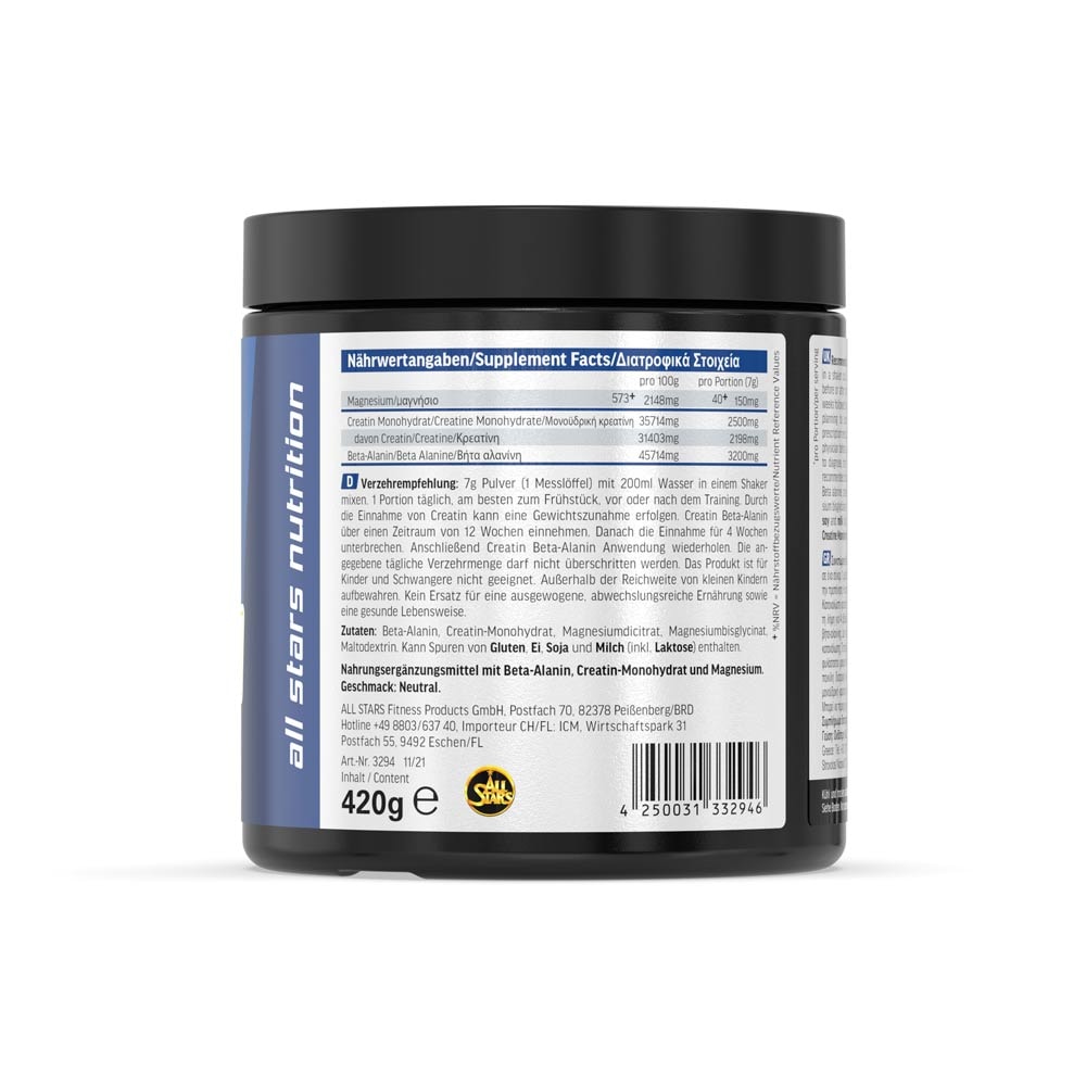 ALL STARS Creatine (Creapure®) Beta Alanine - 420g Dose