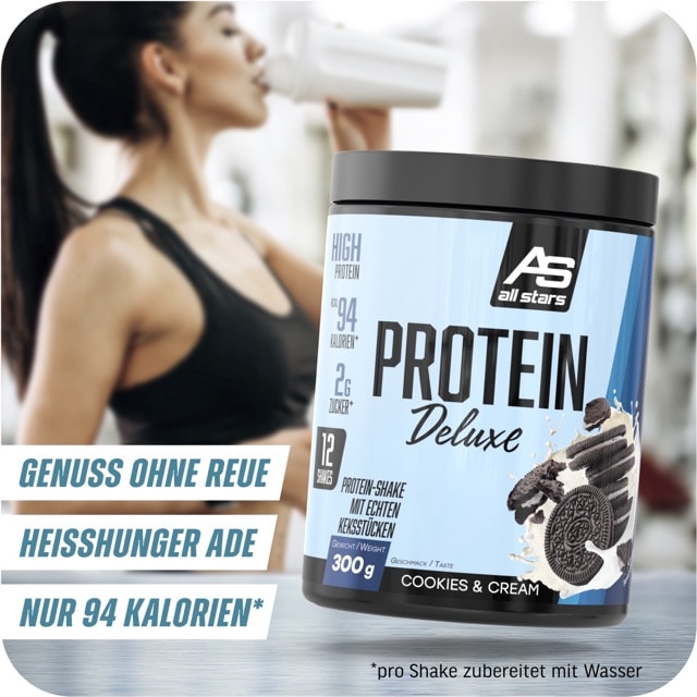Protein Deluxe cvon ALL STARS mit Kekse