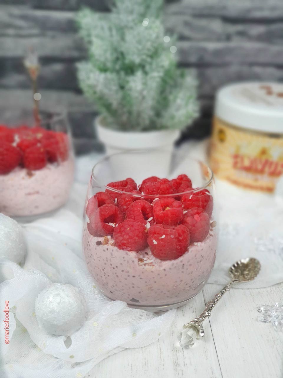 Himbeer-Kokos-Chiapudding